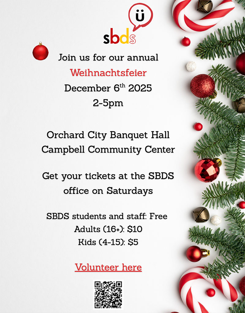 SBDS Weihnachtsfest 2025 flyer