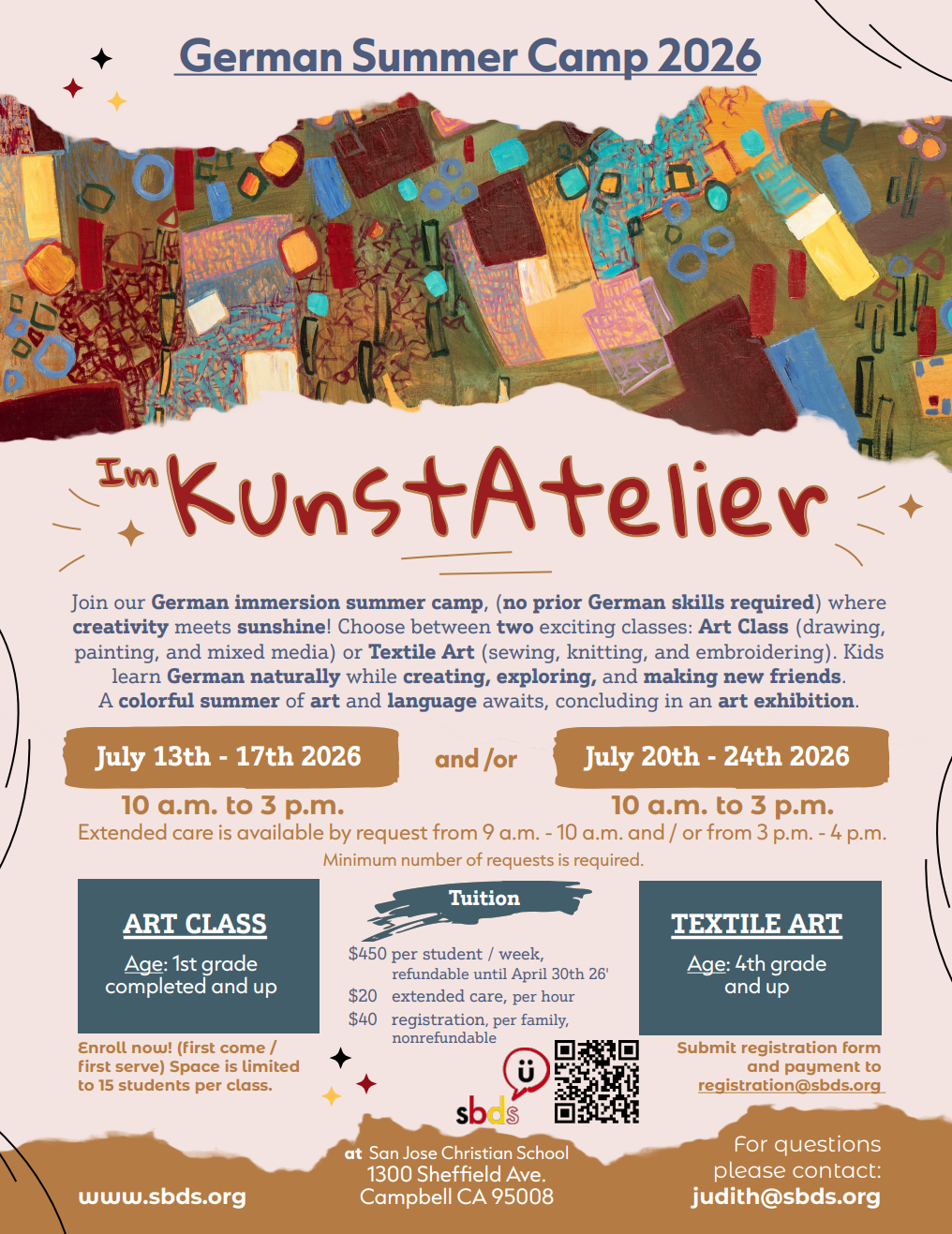 SBDS German Summer Camp 2026 Flyer